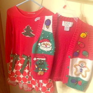 Christmas dress with “ugly”Christmas sweater